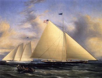 詹姆斯 E 巴特斯沃思 The Sloop Maria Racing the Schooner Yacht America 詹姆斯 E 巴特斯沃思 The Sloop Maria Racing the Schooner Yacht America
